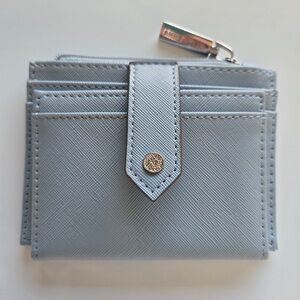 Anne Klein Soft Blue Zip Wallet / Card Holder NWOT